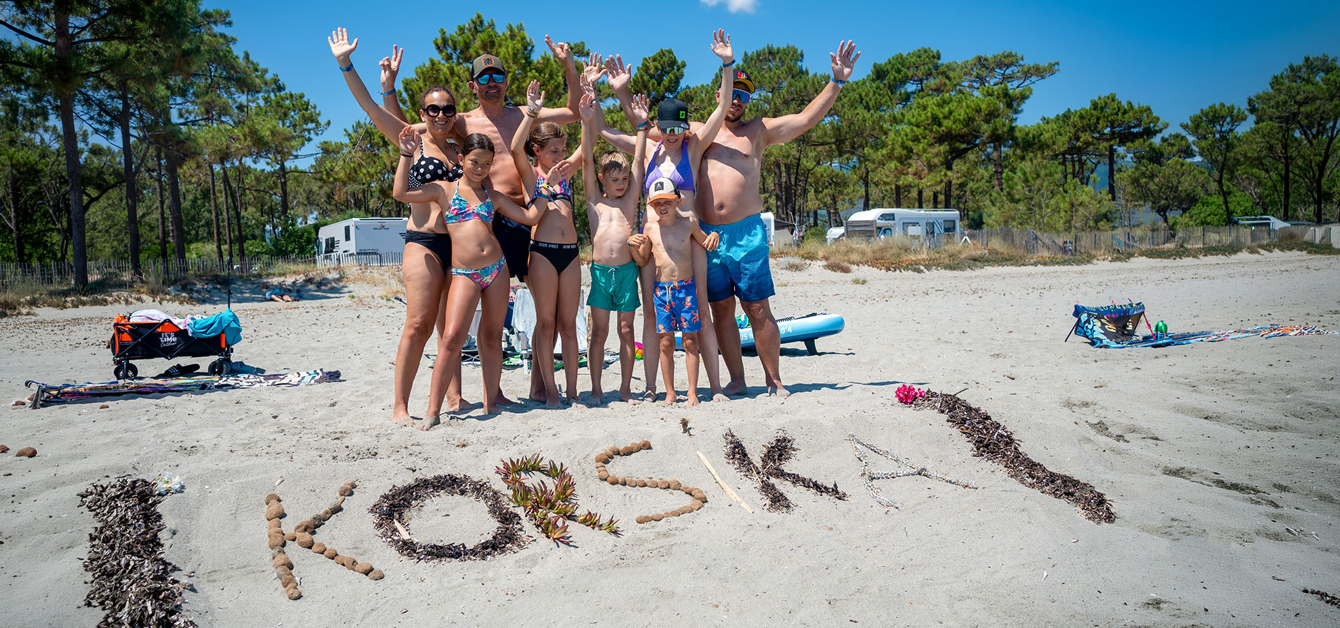 Camping san damiano plage famille qui salut korsika
